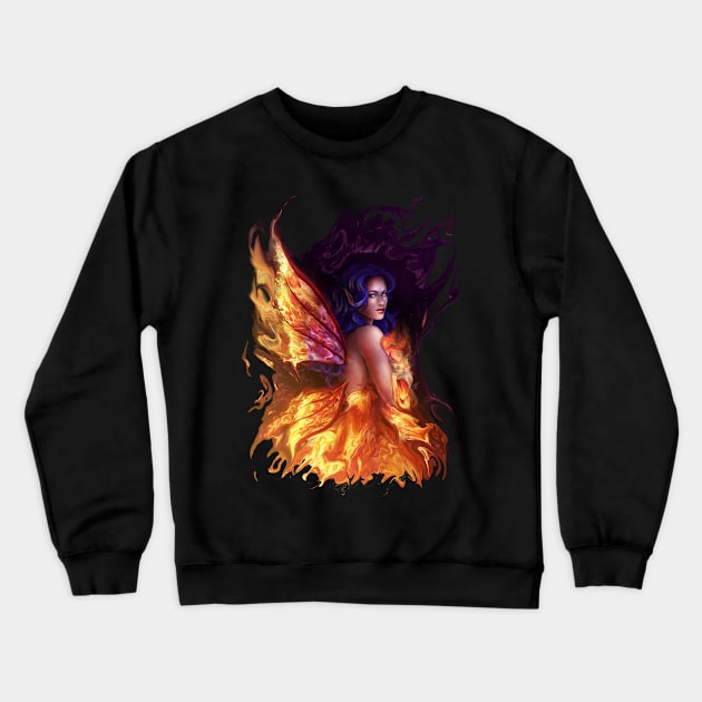 Fire Fae Crewneck Sweatshirt by Art of Ariel Burgess